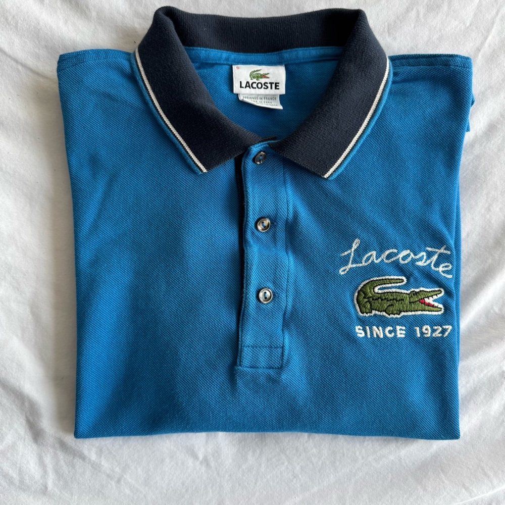 Men’s Blue Lacoste Polo- Size 5 (Large)